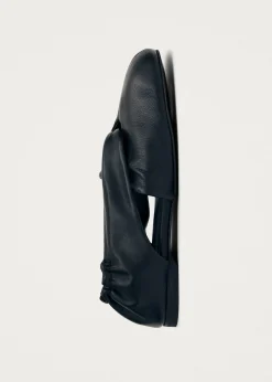 Alaula Schwarze Leder Ballerinas
