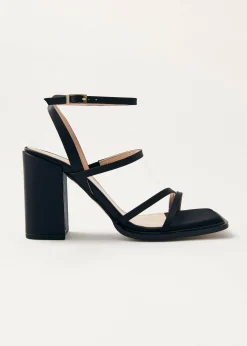 Alexa Silky Black Sandals