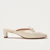 Amar Creme Leder Pantoletten