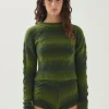 Aspen Grüner Strick-pullover