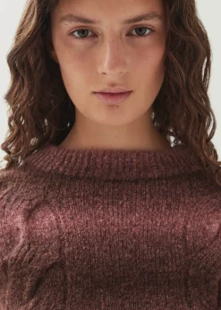 Aspen Pink Strick-pullover