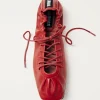 Aureline Rote Leder Ballerinas
