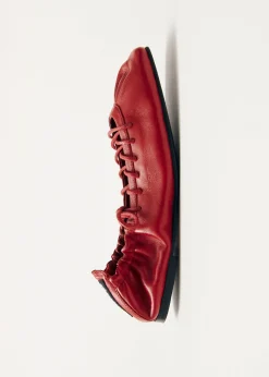 Aureline Rote Leder Ballerinas