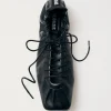 Aureline Schwarze Leder Ballerinas