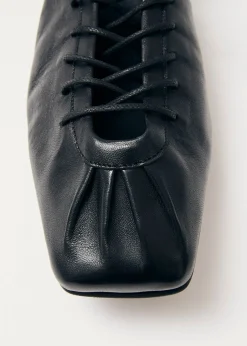 Aureline Schwarze Leder Ballerinas