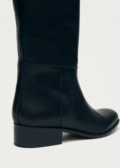 Billie Schwarze Lederstiefel