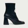 Blair Schwarze und weiße Lederstiefel