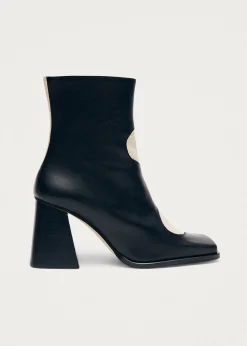 Blair Schwarze und weiße Lederstiefel