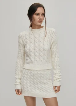 Blossom Weißer Strickpullover
