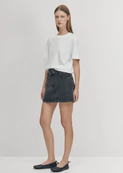 Boston Schwarzer Denim Minirock