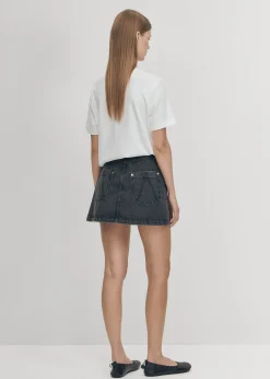 Boston Schwarzer Denim Minirock