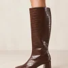 Chalk Alli Brown Vegan Leather Boots