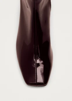 Chalk Burgunderfarbene Vegane Kniehohe Stiefel
