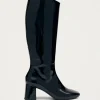 Chalk Schwarze Vegane Kniehohe Stiefel