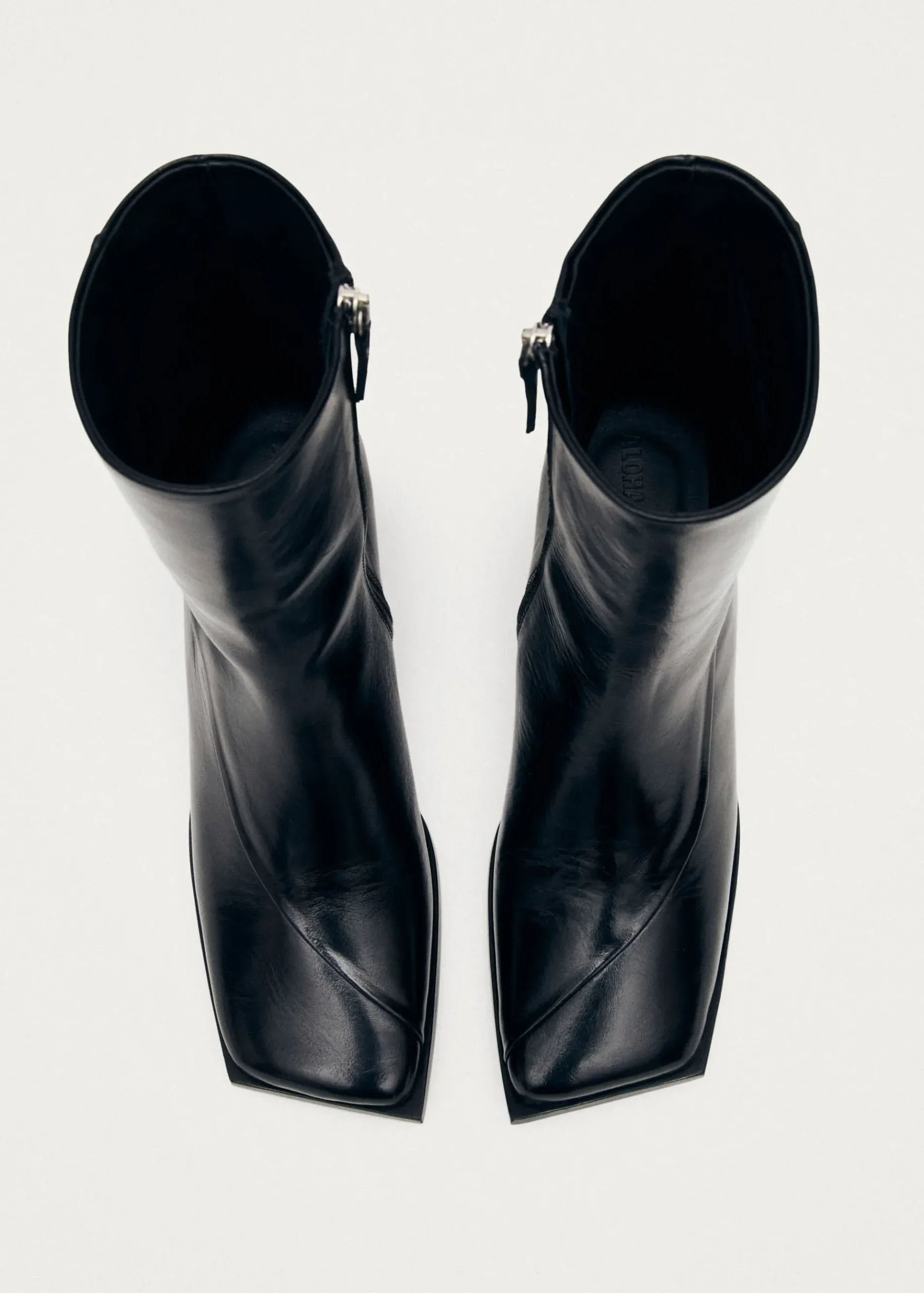 Chantal Schwarze Leder-Stiefeletten