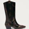 Chase Brushed Braune Lederstiefel