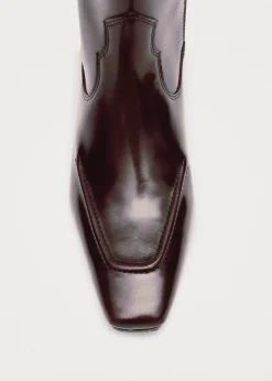 Chase Brushed Burgunder Leder Stiefel
