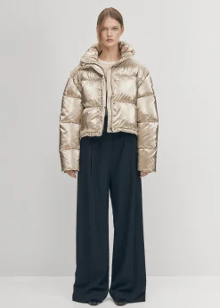 Chicago Goldfarbene wattierte Jacke