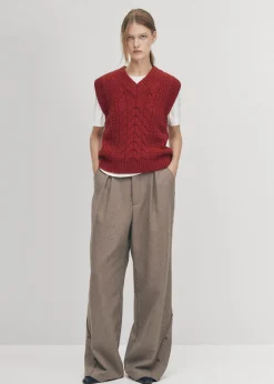 Cosy Roter Strickweste