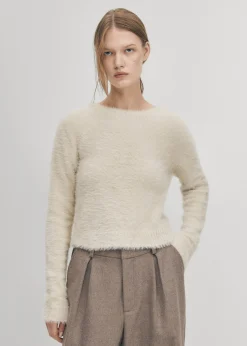 Deli Ecrufarbener Strickpullover