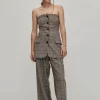 Deva Checks Brown Vest