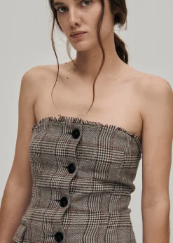 Deva Checks Brown Vest