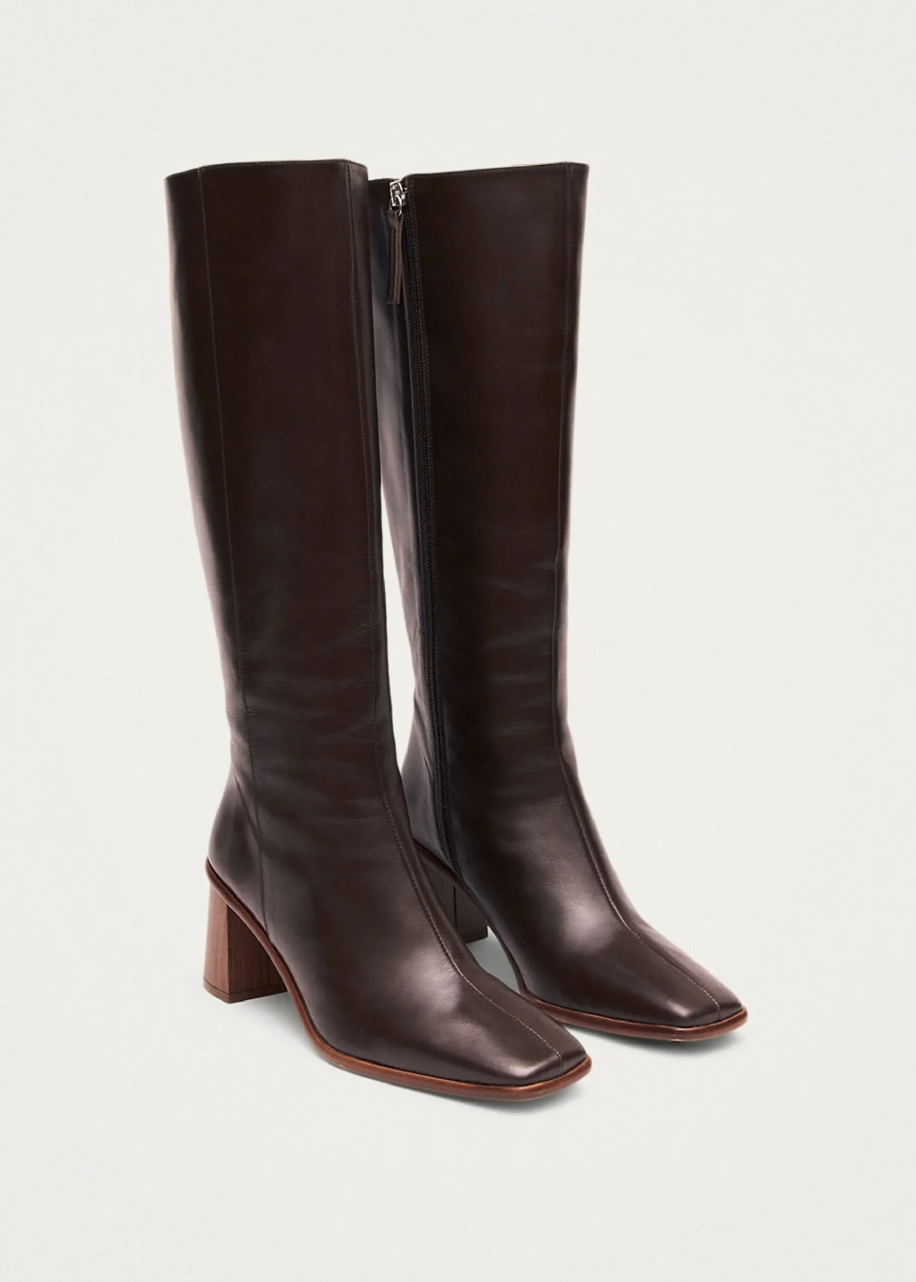 East Braune Lederstiefel