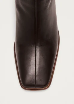 East Braune Lederstiefel