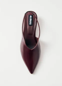 Eros Burgundderrote Leder Pumps