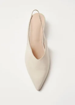 Eros Creme Leder Pumps