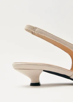 Eros Creme Leder Pumps