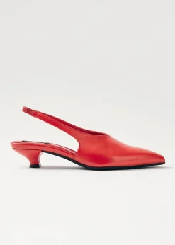 Eros Rote Leder Pumps