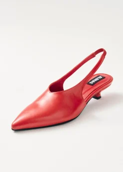 Eros Rote Leder Pumps