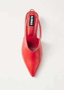 Eros Rote Leder Pumps