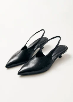 Eros Schwarze Leder-Pumps