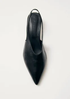 Eros Schwarze Leder-Pumps