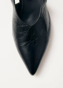 Eros Schwarze Leder-Pumps