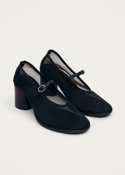 Esha Mesh Schwarze Pumps