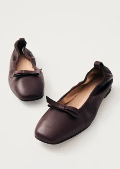 Freya Braune Leder Ballerinas
