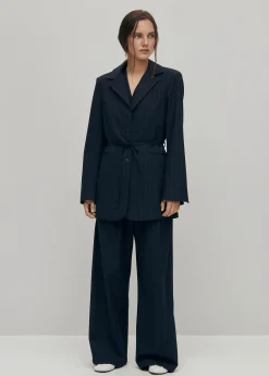 Geri Marineblauer Nadelstreifen-Blazer