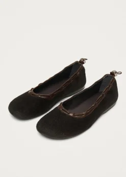 Gill Soft Braune Leder Ballerinas