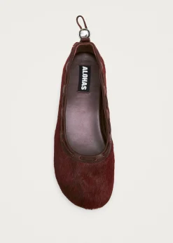 Gill Soft Burgunder Leder Ballerinas