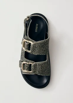 Harper Soft Grey Leather Sandals