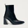 Haylo Schwarze Lederstiefeletten