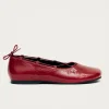 Hollis Onix Red Leather Ballet Flats