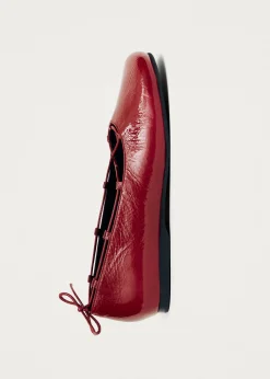 Hollis Onix Red Leather Ballet Flats
