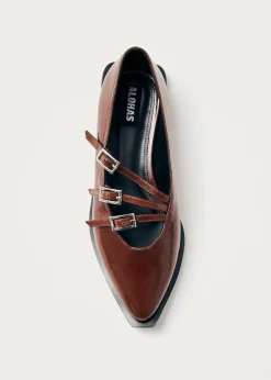 Jive Onix Braune Leder Ballerinas