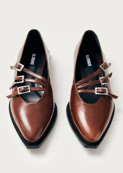 Jive Onix Braune Leder Ballerinas