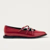 Jive Onix Rote Leder Ballerinas