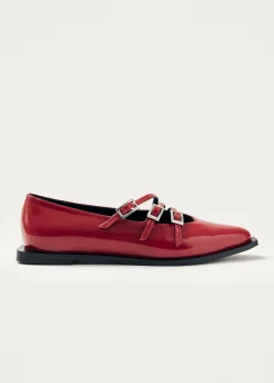 Jive Onix Rote Leder Ballerinas